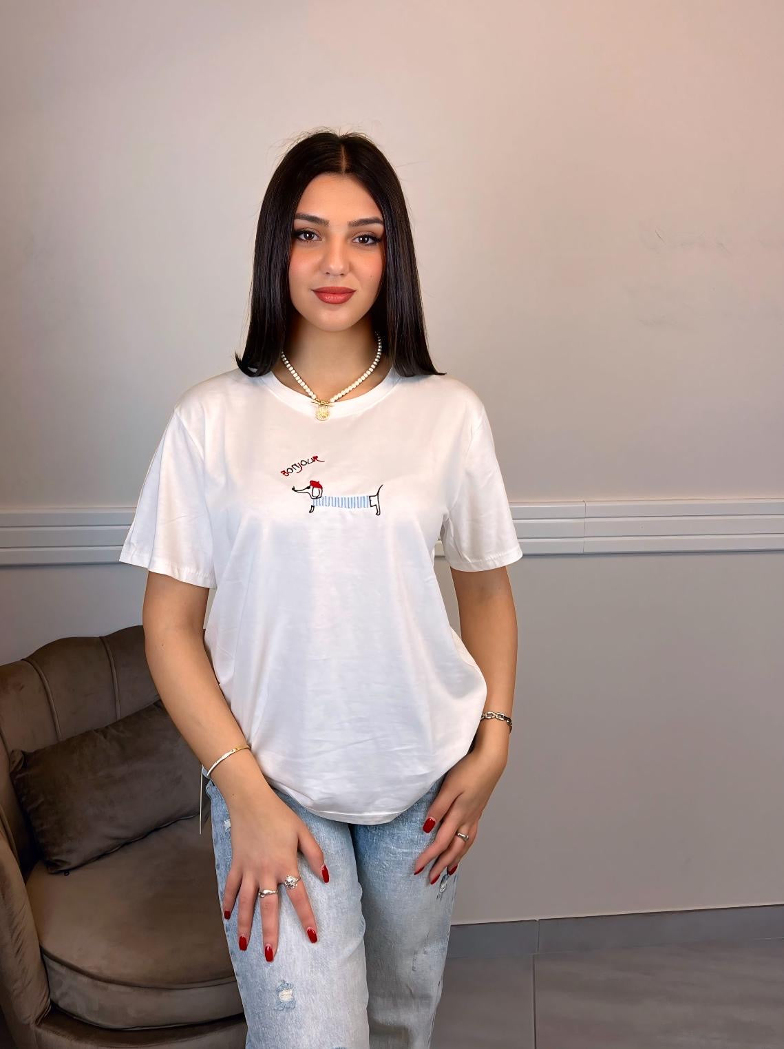 T-shirt ricamo